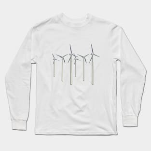 Winds Turbines Art Long Sleeve T-Shirt